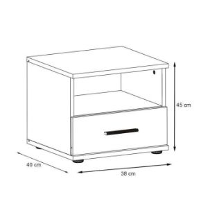 Obrazek Szafka nocna Dino dąb sonoma/biały