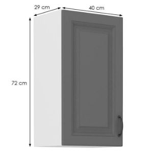 Obrazek Szafka kuchenna Stilo dustgrey/biały 40g/72 1f