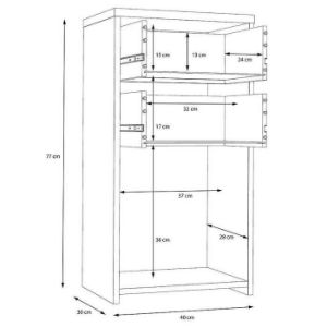 Obrazek  Komoda Best Chest Dąb Artisan/Biały 