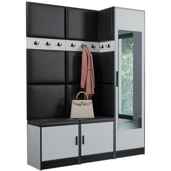 Obrazek Garderoba Roj 20 biała + Madryt 1100 ekoskóra czarna