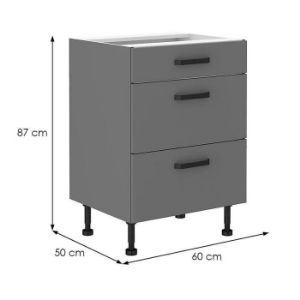 Obrazek Szafka kuchenna NESSA antracyt 60d 3s bb