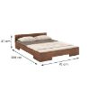 Obrazek Łóżko drewniane bukowe Skandica Spectrum niskie 90x200 orzech