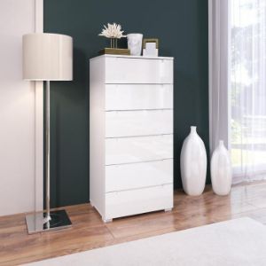 Obrazek Komoda Hill 04 6S biały połysk