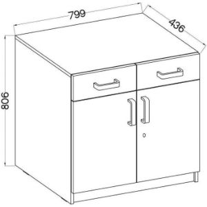 Obrazek Komoda 2f2s Malta Dab Artisan Typ 105