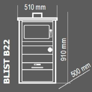 Obrazek Piec Padova E z płaszczem wodnym 4,7 kW/14,7 kW