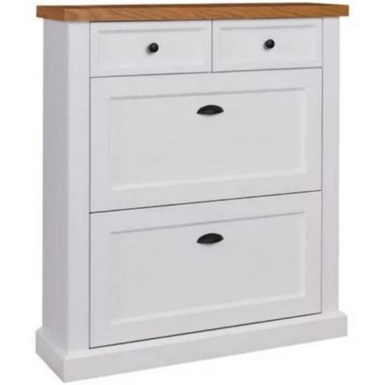 Obrazek Szafka na buty Galia P01 Biały/Dąb Natura