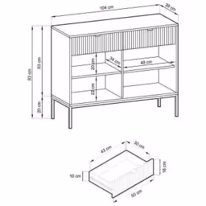Obrazek Komoda Nova Ksz104 Szary