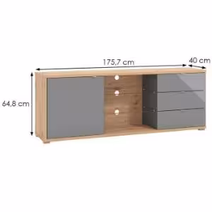 Obrazek Szafka RTV Andora 175 szary 11011383