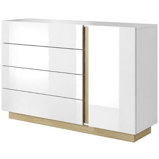 Obrazek Komoda Arco D4S biały+dąb grandson