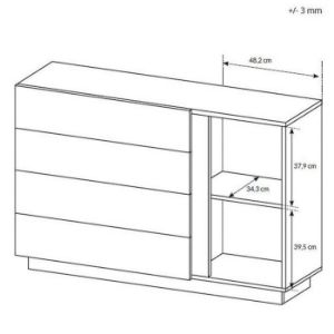 Obrazek Komoda Arco D4S biały+dąb grandson