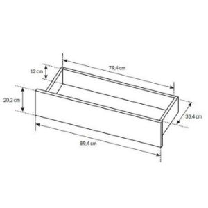 Obrazek Komoda Arco D4S biały+dąb grandson