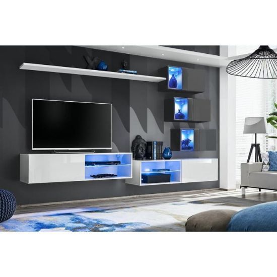 Obrazek Meblościanka Switch Xxiv Biały/Grafit