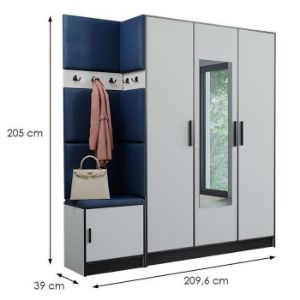 Obrazek Garderoba Roj 14 biała + Kronos 09 niebieski