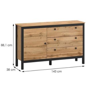 Obrazek  Komoda Palmer G Dąb Wotan/Czarny 