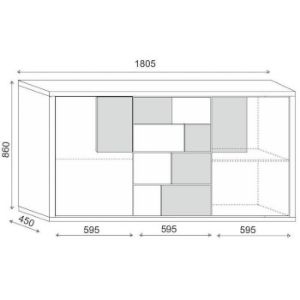 Obrazek Komoda Elstra II biała/beton