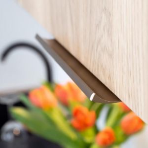 Obrazek Szafka kuchenna Denis d30 cargo + kosz czarny mat/biały 