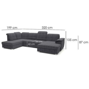 Obrazek Narożnik Bergamo U Viton 203 prawostronny