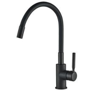 Obrazek Bateria zlewozmywakowa elastyczna Rock czarna