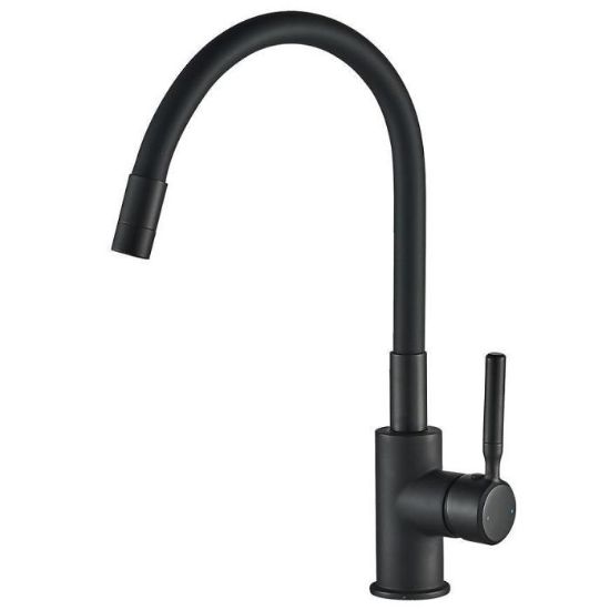 Obrazek Bateria zlewozmywakowa elastyczna Rock czarna