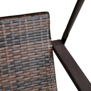 Obrazek Huśtawka ogrodowa technorattanowa brązowa z poduszką