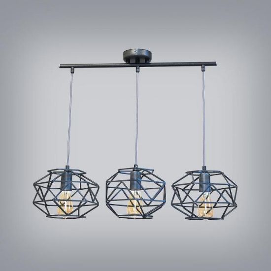 Obrazek Lampa Cage 2701/Z-B-3 czarny LW3
