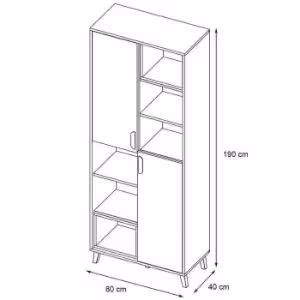 Obrazek Regał Joker 3 Biały/Grafit/Szary/Dąb Lefkas