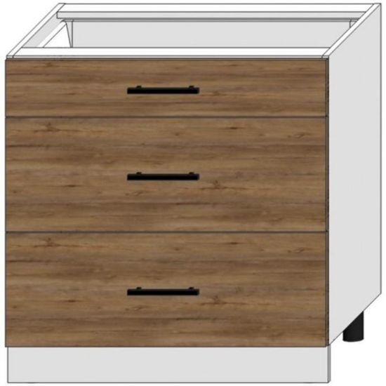 Obrazek Szafka Kuchenna Bono D80s/3 Dąb Lefkas/Biały