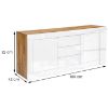 Obrazek Komoda Berlin D.Craft Złoty/Biały Połysk