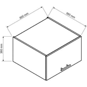 Obrazek Szafka Kuchenna Zoya W60okgr / 560 Biały Groszek/Biały