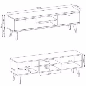 Obrazek Szafka RTV Primo PRTV160 dąb riviera