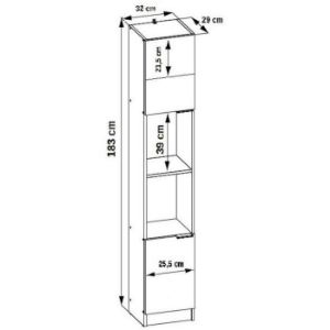 Obrazek Regał R-1 dąb sonoma 