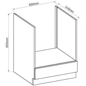 Obrazek Szafka kuchenna ARTISAN biały połysk 60D GAZ BB