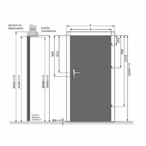 Obrazek Drzwi wewnętrzne Iza 3*3 80P Dąb Sonoma L2