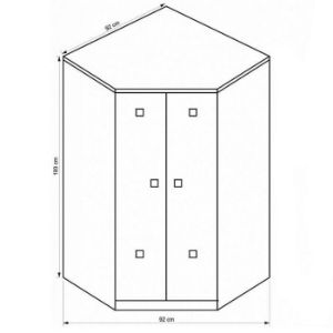 Obrazek Szafa narożna Tommy 4 grafit/enigma