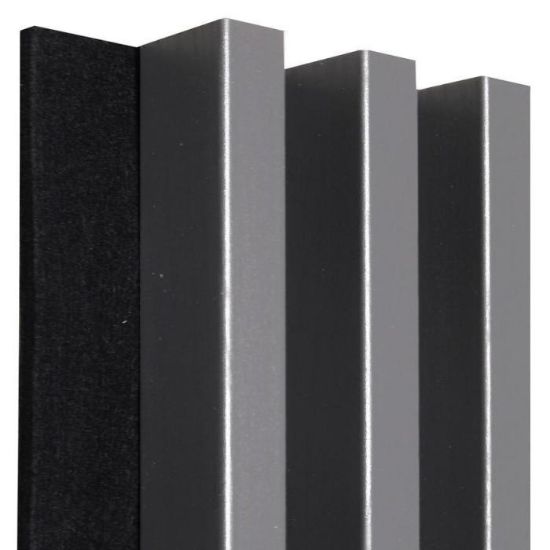Obrazek Lamele akustyczne 3d na filcu Antracyt 137x2650mm
