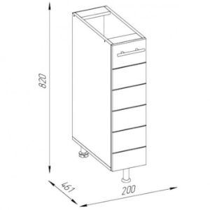 Obrazek Szafka kuchenna Daria D20 Cargo