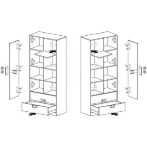 Obrazek Regał Nico 80 biały/dąb jasny nr-4