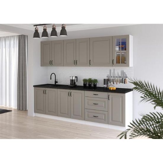 Obrazek Kuchnia Stilo claygrey/biały 260 bez blatu