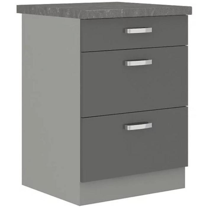 Szafka kuchenna Grey 60d 3s bb szara