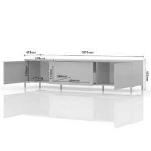 Obrazek Szafka RTV Onyx TV180-2K1F/ON anthracite/pacific walnut