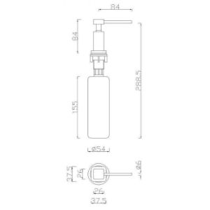 Obrazek Dozownik czarny ,,Cubic” IM F104-Q5