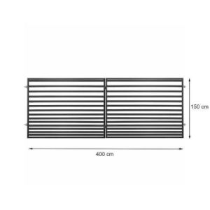 Obrazek Brama Sandra 4m/1,5m ZN RAL7016