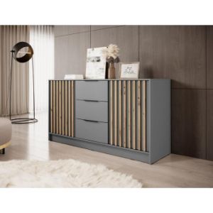 Obrazek Komoda Nelly 2d Szary/Lamela Artisan