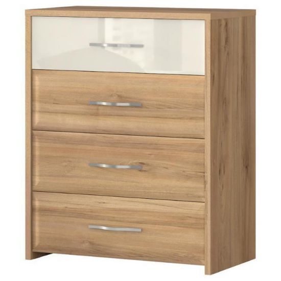 Obrazek Komoda Gala f4/gl pacific walnut/beige