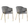 Obrazek Zestaw 2 krzeseł Antala Ciemnoszary/ Noga Złota