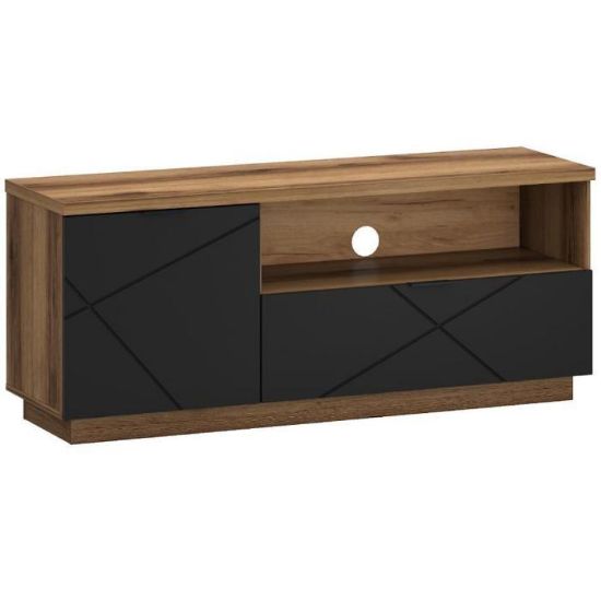 Obrazek Stolik Rtv Orient B 1d1d Dąb Delano Ciemny/Czarny