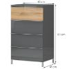 Obrazek Komoda 4s Onyx f4v/on pacific walnut/anthracit