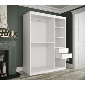 Obrazek Szafa Marmur T1 150 Biały/Marmur Czarny