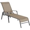 Obrazek Leżak ogrodowy brązowy z metalową ramą