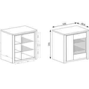 Obrazek Witryna Livinio L5 Ribbeck/biały połysk